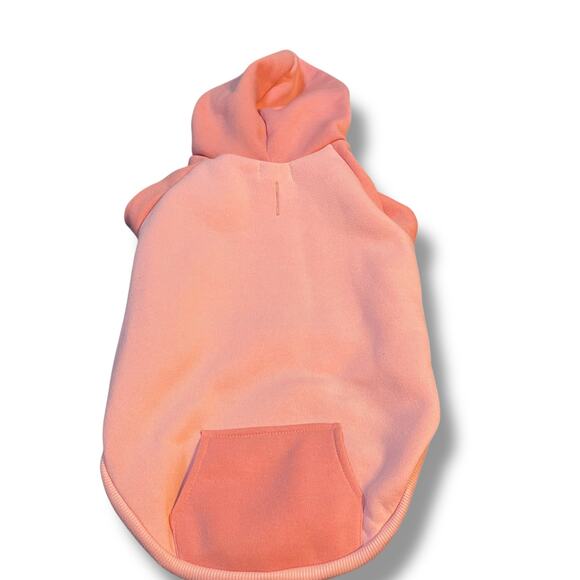 Novogratz Dog Sweater Medium Hood Jacket Coat Pup Fleece Hoodie Hook Loop Pink - Picture 1 of 13